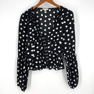 ✨For Love & Lemon Willow Corsett Flirty Heart Grunge Top Blogger Fave Medium